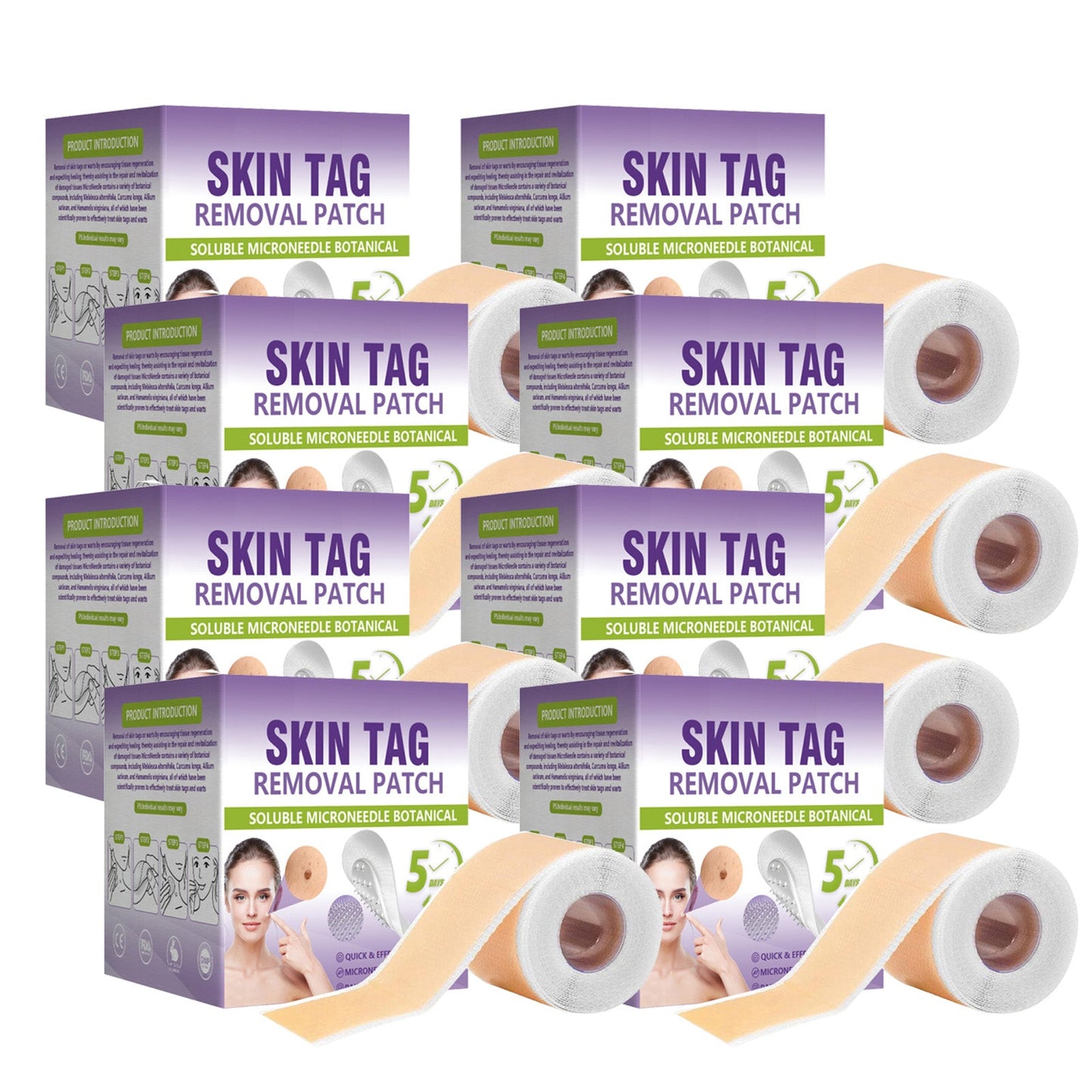 SOLUBLE MICRONEEDLE BOTANICAL SKIN TAG REMOVAL PATCH