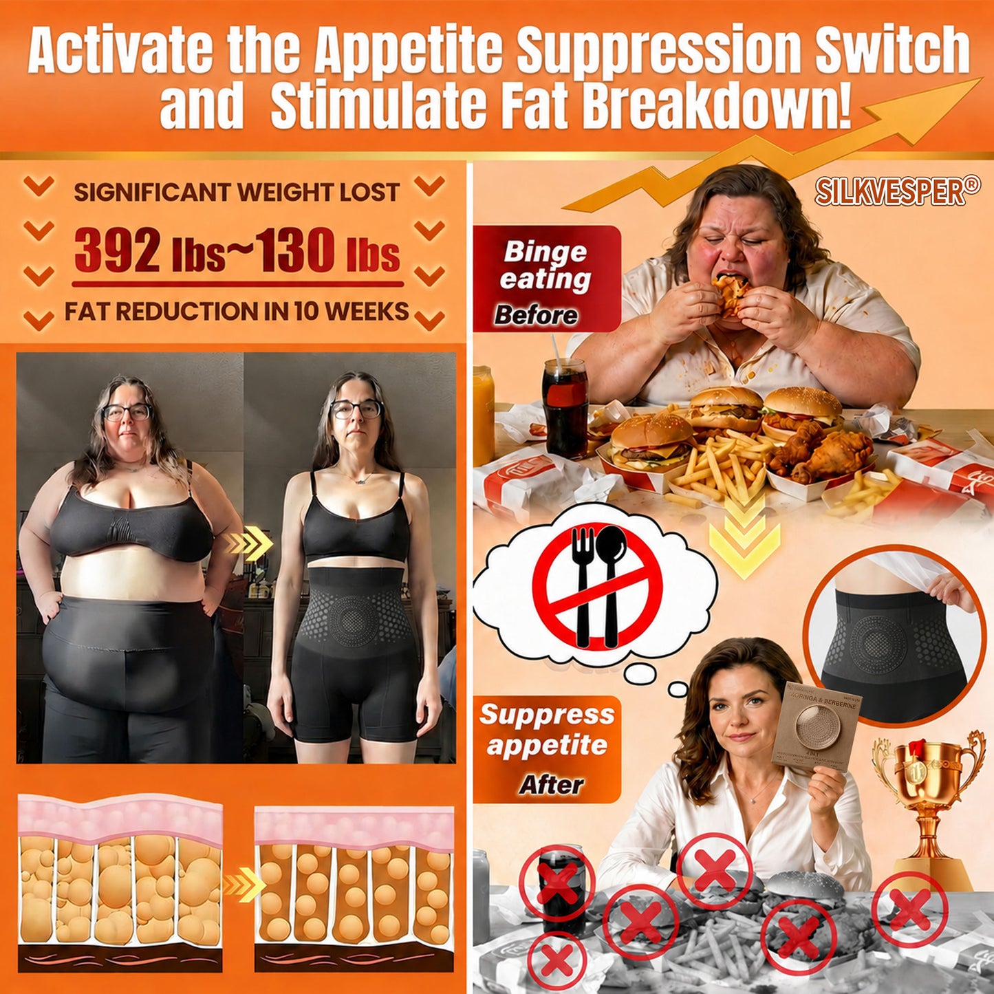 SilkVesper® 🌼💖30-Min All-in-One Micro-Particle Fat-Burning Shorts✅Ignites deep microcirculation to melt fat, flush toxins, and reverse metabolic aging.