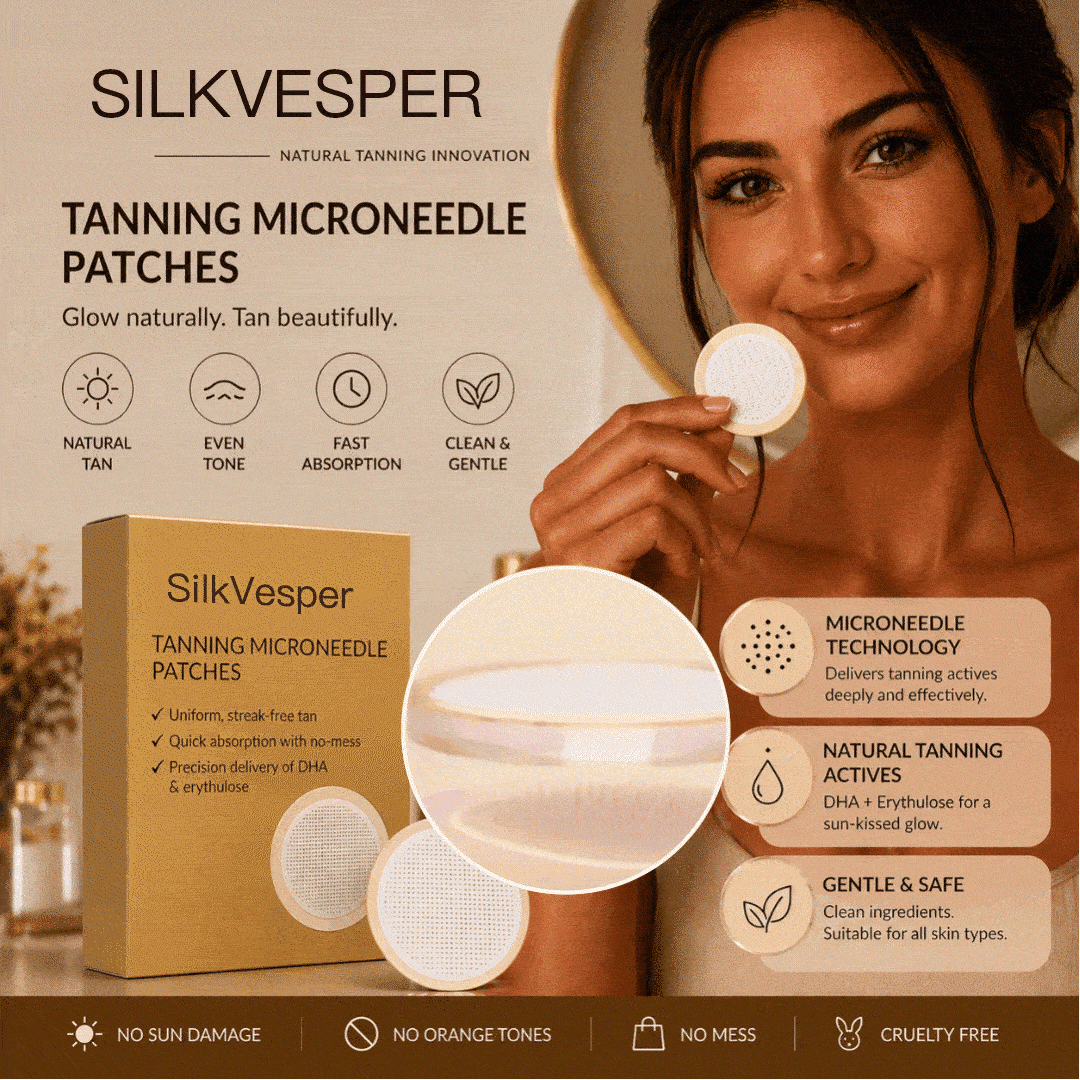 ☀️🌙 Made & Loved in the USA 💫 SilkVesper® Transdermal Tanning Patch — Glow All Day, Night & Save 85% Today!