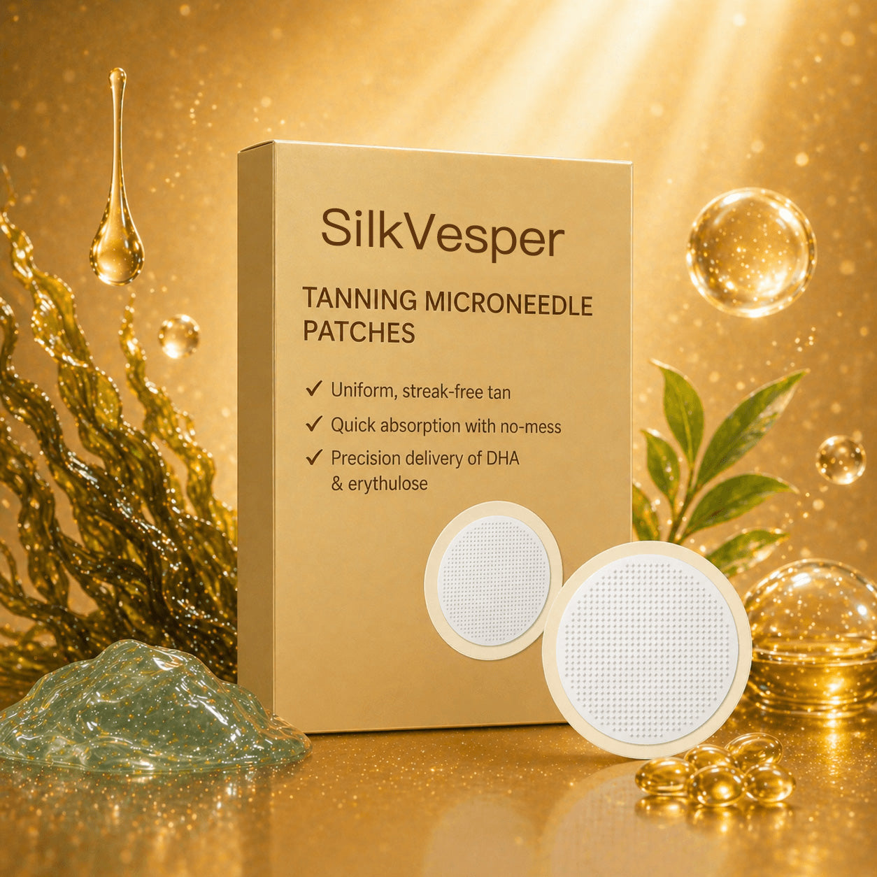 ☀️🌙 Made & Loved in the USA 💫 SilkVesper® Transdermal Tanning Patch — Glow All Day, Night & Save 85% Today!
