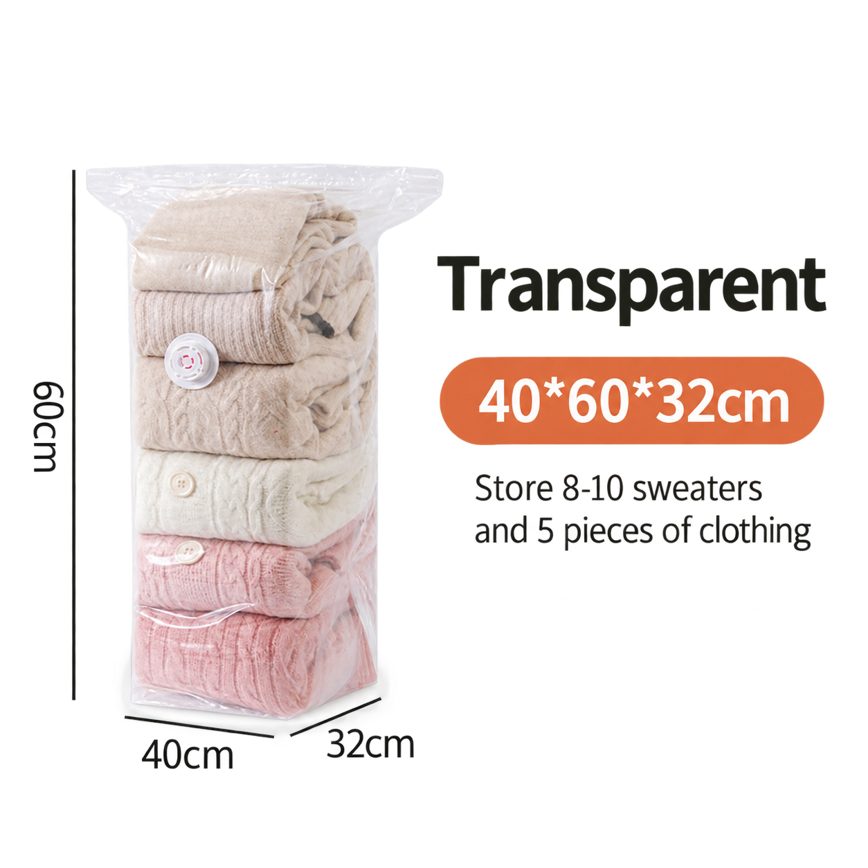 Transparent 40*60*32cm